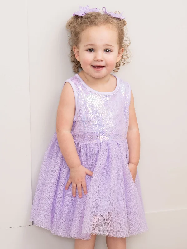 Amethyst Sleeveless Sparkle Party Dress