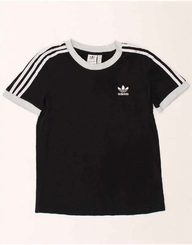 ADIDAS Womens T-Shirt Top UK 10 Small Black