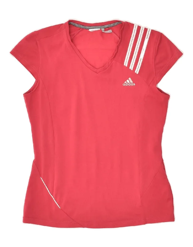 ADIDAS Womens T-Shirt Top UK 10 Small Pink