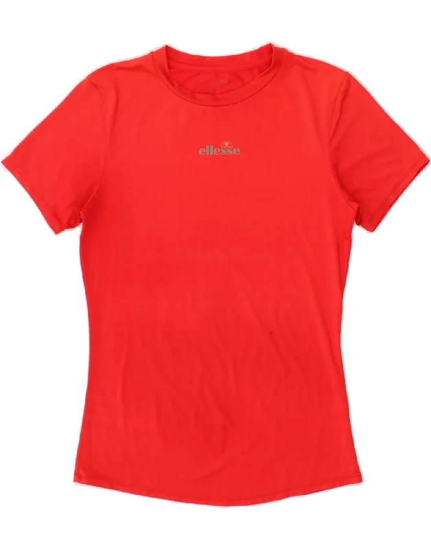 ELLESSE Womens T-Shirt Top UK 12 Medium Red