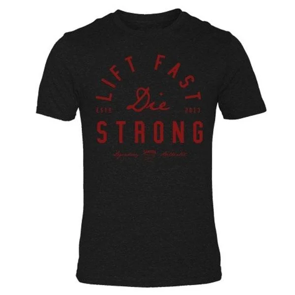 Samson Athletics Lift Fast Die Strong - Black Dual Blend Tee