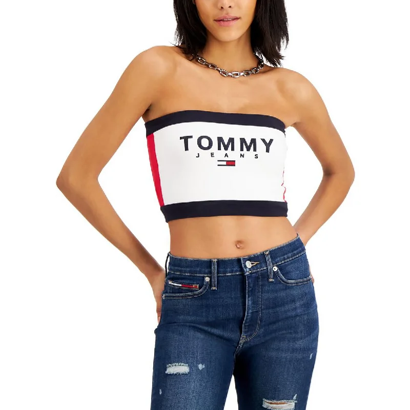 Tommy Jeans Womens Logo Bandeau Cropped