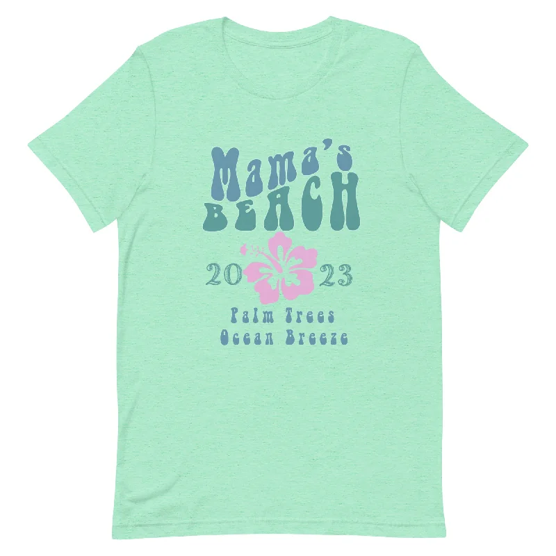 Unisex Lightweight Adult Mama's Beach 2023 Vintage Style Hibiscus Cute T-Shirt