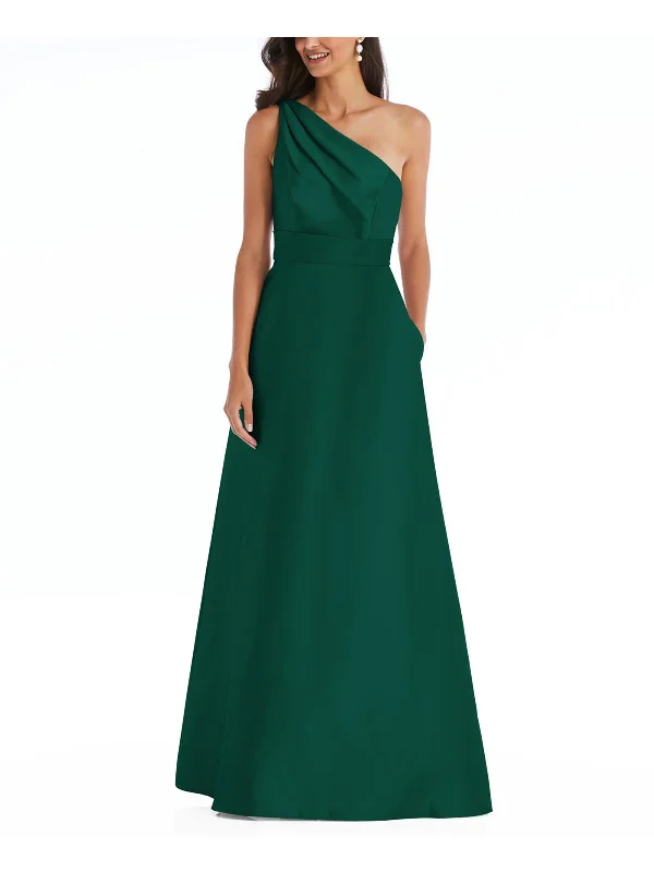 Womens Belted Maxi Evening Dress