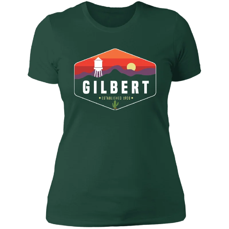 Boyfriend T-Shirt | Gilbert Sunset | Forest Green