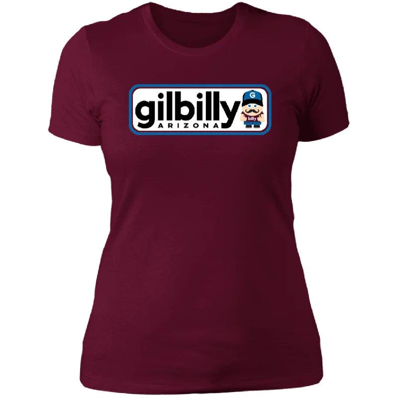 Boyfriend T-Shirt | Gilbilly Logo | Maroon