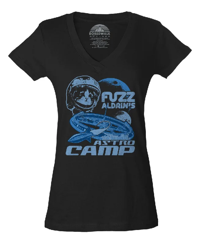 Women's Fuzz Aldrin's Astrocamp Vneck T-Shirt - By Ex-Boyfriend