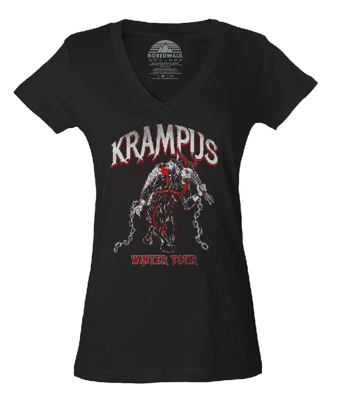 Women's Krampus Winter Tour Vneck T-Shirt