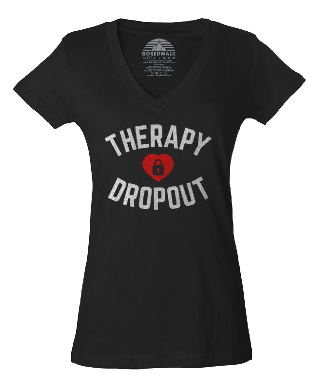 Women's Therapy Dropout Vneck T-Shirt