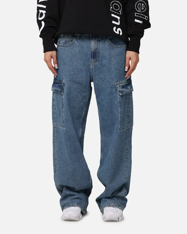 Calvin Klein 90's Loose Cargo Jeans Stone Mid Blue