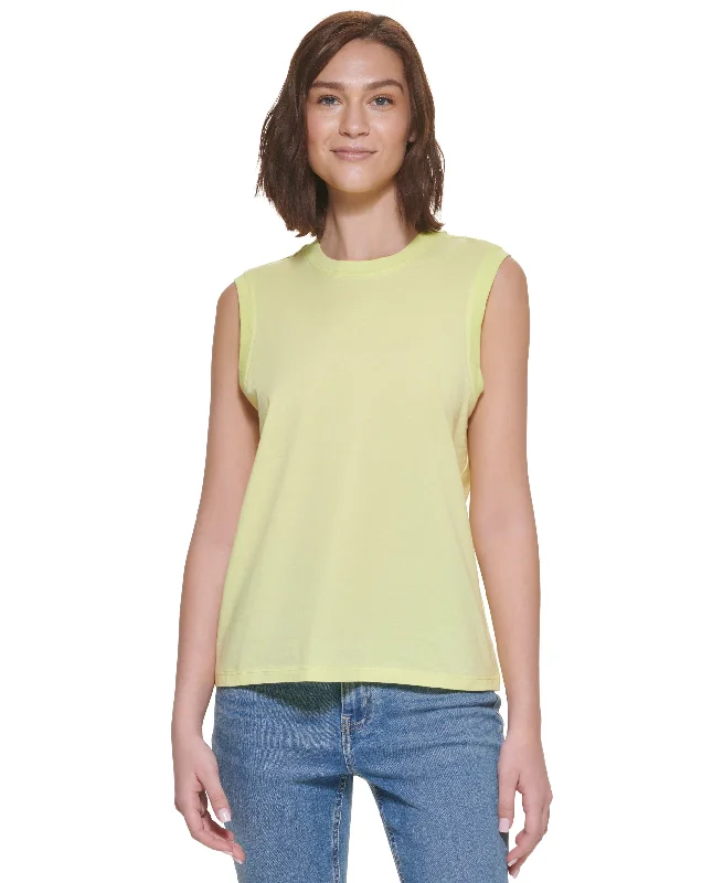 Calvin Klein Jeans Crewneck Sleeveless Cotton Top