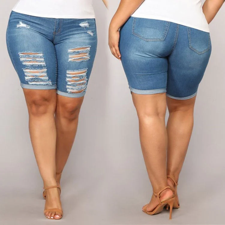 Ladies Shorts Mom Clothing   Plus Size 2022 Women'S Jeans