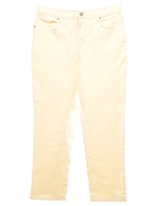 Pale Peach Tapered Jeans - W3 L28