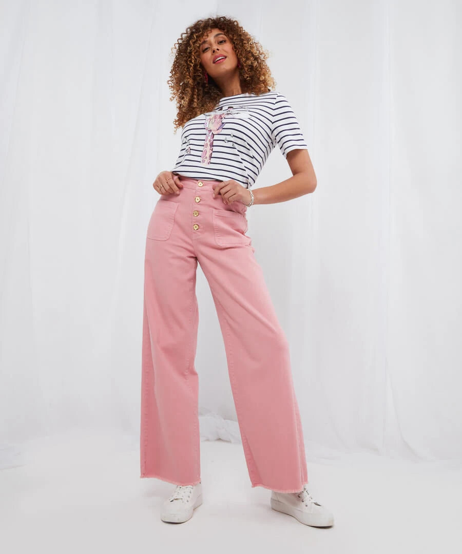 Pippa Wide Leg Jeans Pink