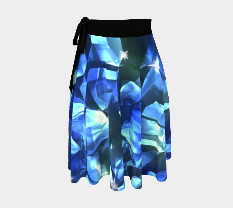 Blue Crystal Wrap Skirt