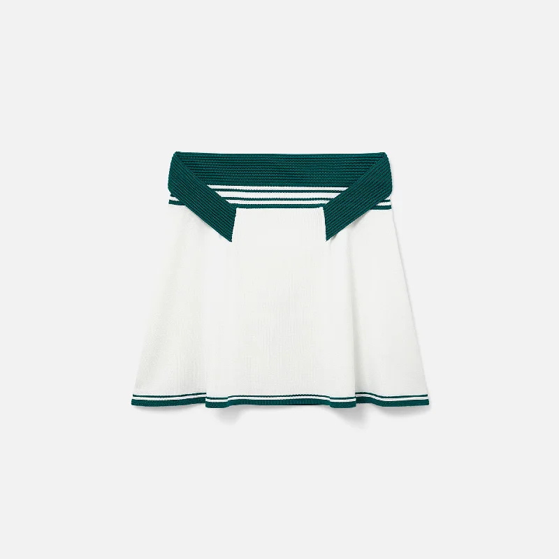 Casablanca Draped Nylon Skirt - White