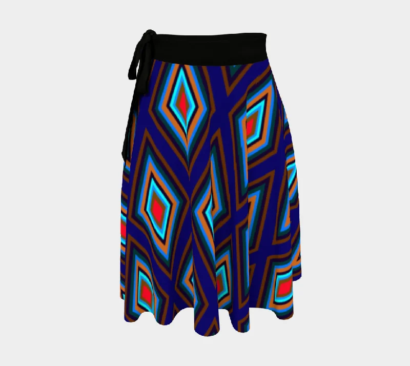 Colorful Diamonds Variation 3 Wrap Skirt