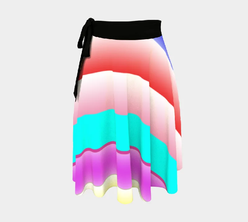 Cotton Candy Stripes Wrap Skirt