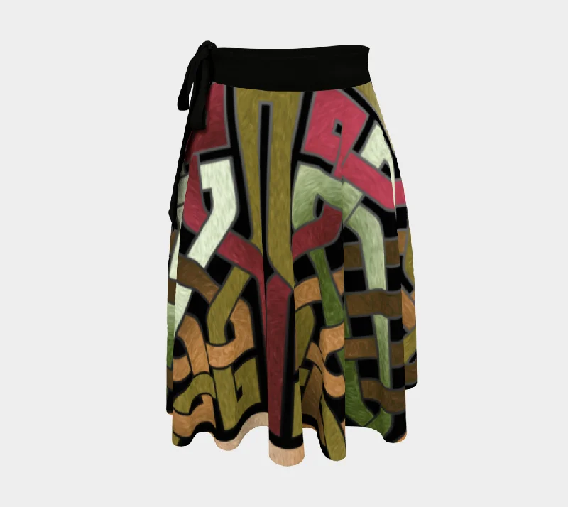 Earthtone Celtic Knot square Wrap Skirt