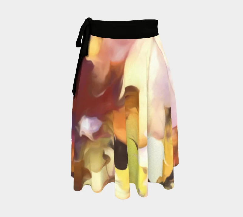 Fall Leaves Bright Wrap Skirt