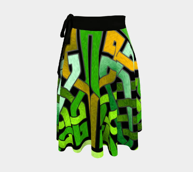 Green Celtic Knot Square Wrap Skirt