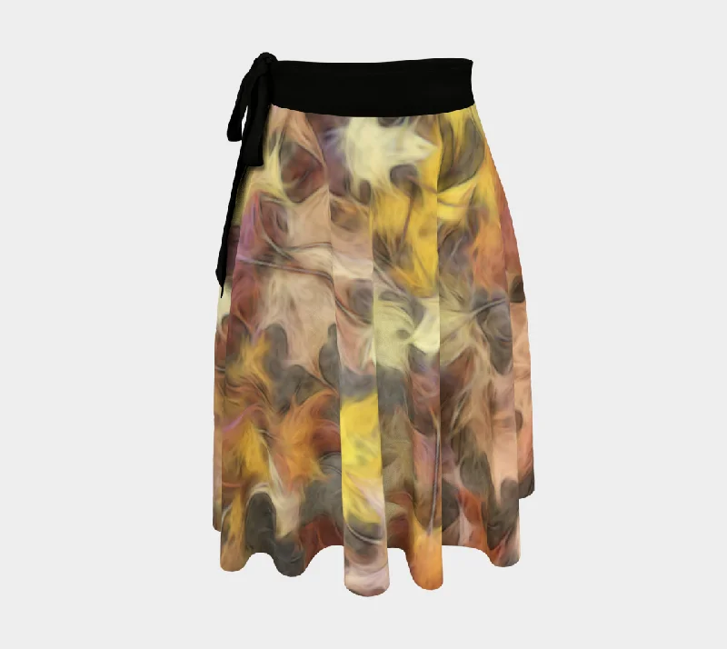 Light October Leaves Wrap Skirt