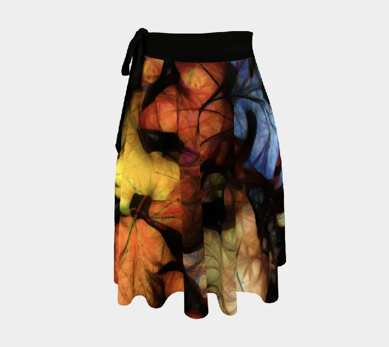 Mid October Leaves 1 Wrap Skirt