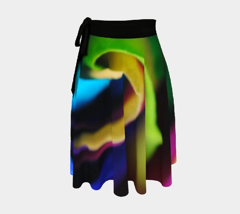 Rainbow Rose 17 Wrap Skirt