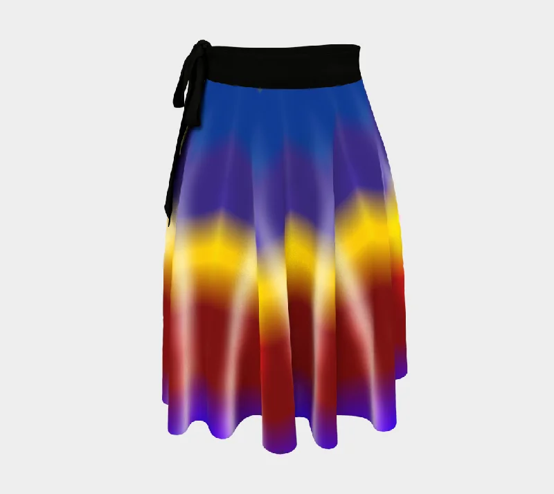 Rainbow Tie Dye Wrap Skirt