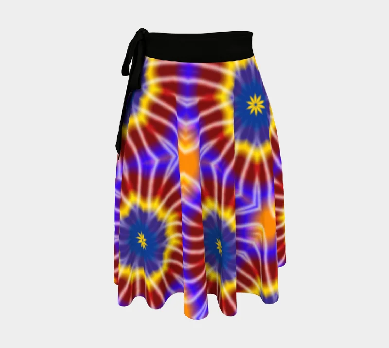 Rainbow Tie Dye Wrap Skirt