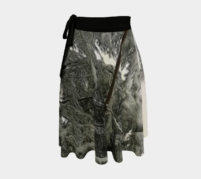 Snow Covered Pine tree Wrap Skirt