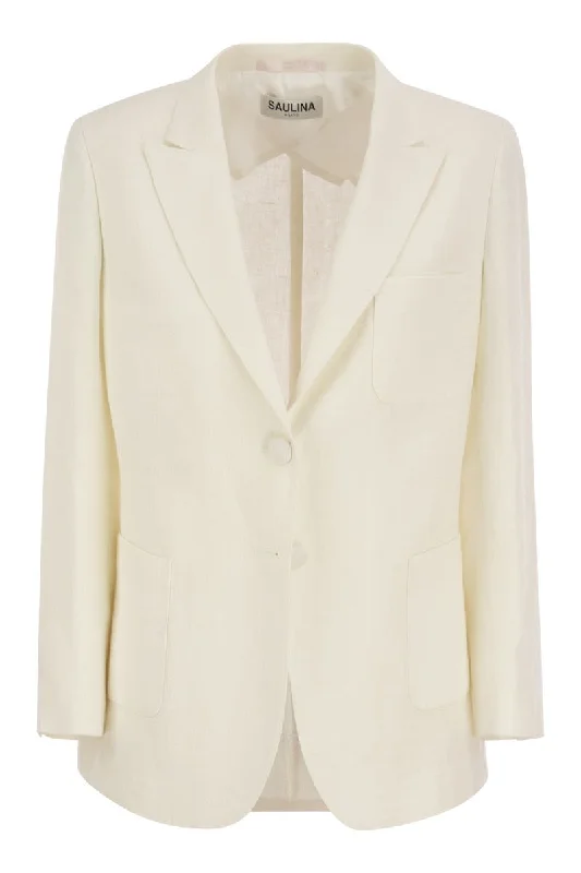 ADELAIDE - Linen two-button jacket