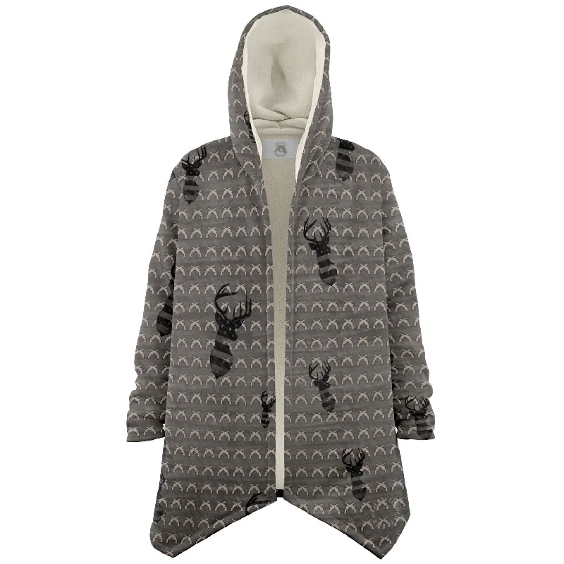 Deer/gun print cloak jacket