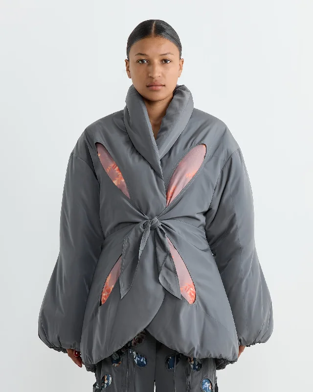 Shawl Bale Jacket in Dark Grey