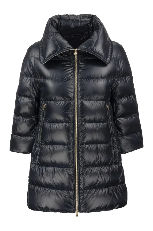 Medium down jacket with 3/4 sleeve