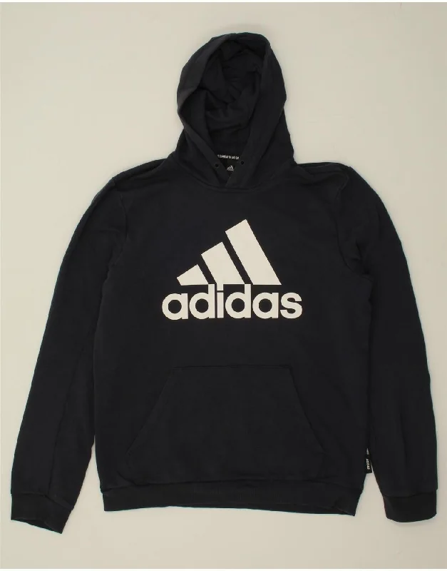 ADIDAS Mens Graphic Hoodie Jumper Large Black Cotton