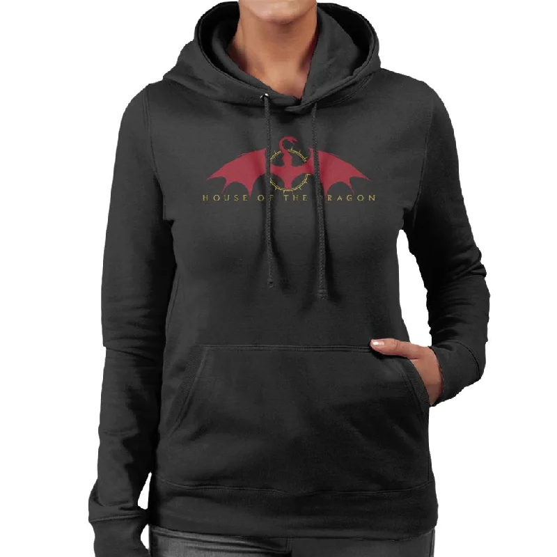 House Of The Dragon Caraxes Red Silhouette Women's Hooded Sweatshirt