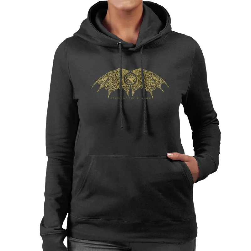 House Of The Dragon Emblem Wing Women's Hooded Sweatshirt