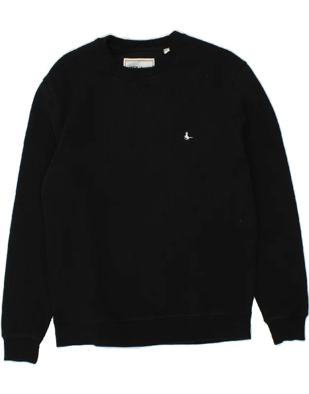 JACK WILLS Mens Sweatshirt Jumper XS Black Cotton