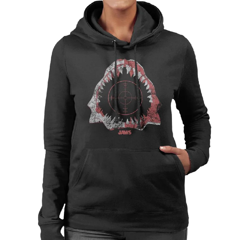 Jaws Cross Hairs Women's Hooded Sweatshirt