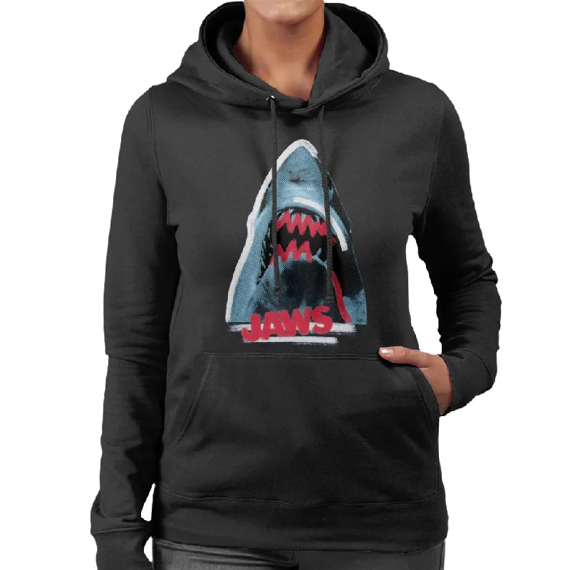 Jaws Red Teeth Women's Hooded Sweatshirt