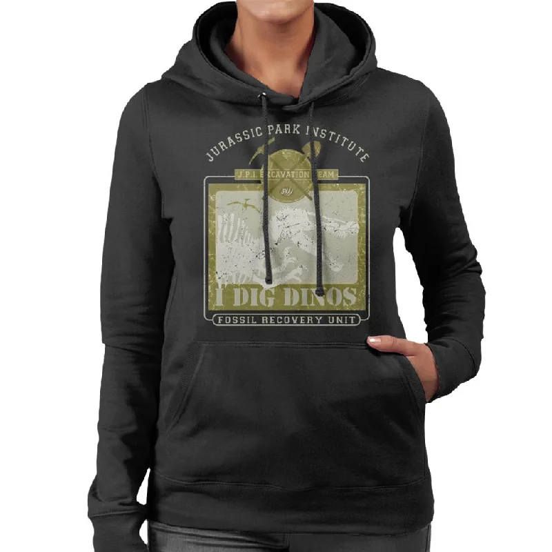 Jurassic Park Institute I Dig Dinos Fossil Recovery Unit Women's Hooded Sweatshirt