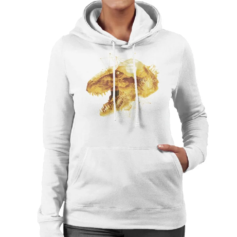 Jurassic Park T Rex Character Head Women's Hooded Sweatshirt