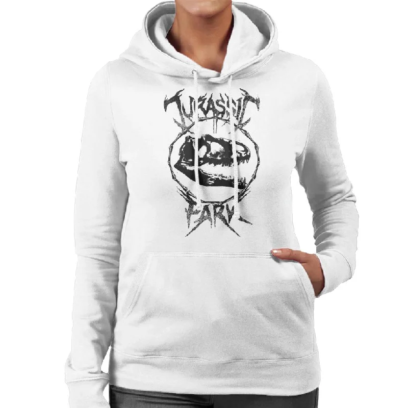 Jurassic Park T Rex Fossil Logo Women's Hooded Sweatshirt