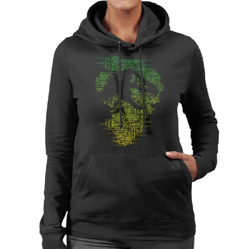 Jurassic Park T Rex Silhouette Asset Out Women's Hooded Sweatshirt