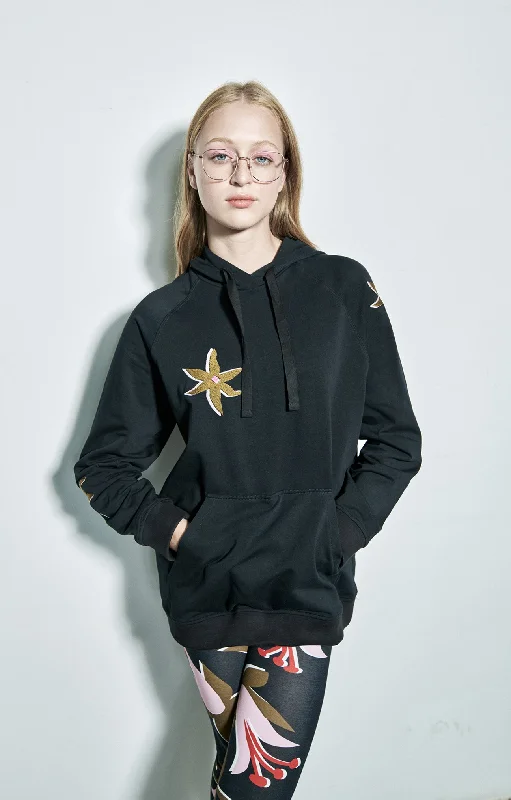 Kekes Embroided Sweatshirt Starflower Black