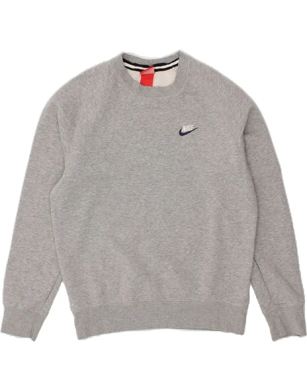 NIKE Mens Sweatshirt Jumper Large Grey Cotton