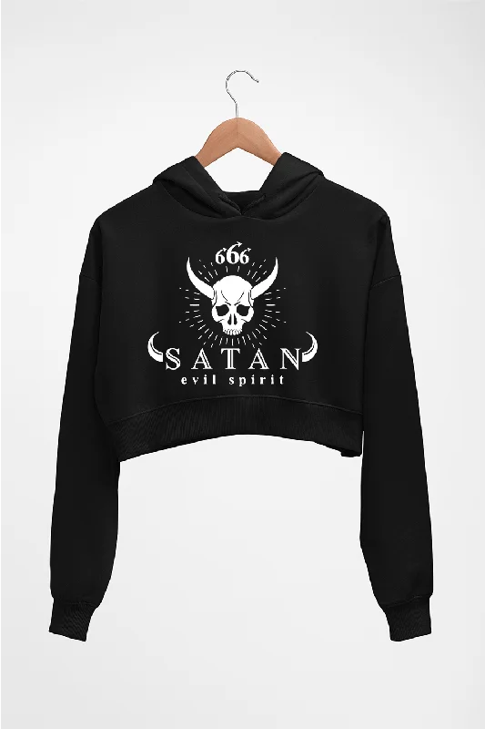 O-Parts Hunter 666 Satan Crop HOODIE FOR WOMEN