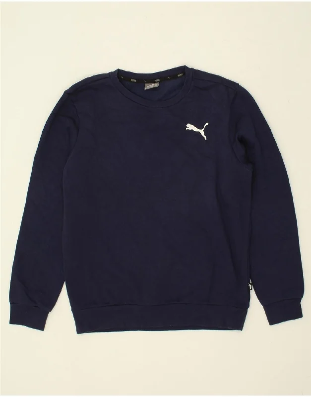 PUMA Mens Sweatshirt Jumper Small Navy Blue Cotton