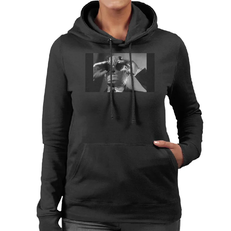 The Invisible Man Touching Glasses Women's Hooded Sweatshirt